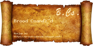 Brood Csanád névjegykártya